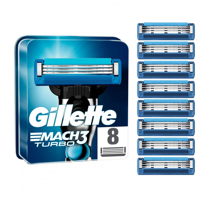 Змінні картриджі для гоління Gillette Mach3 Turbo 3D - Перемінні касетки для гоління Gillette Mach3 Turbo 3D