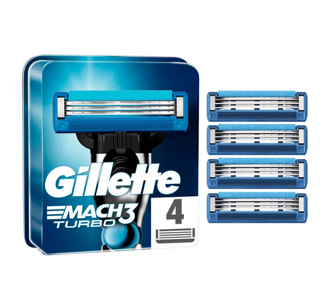 Змінні картриджі для гоління Gillette Mach3 Turbo 3D - Перемінні касетки для гоління Gillette Mach3 Turbo 3D