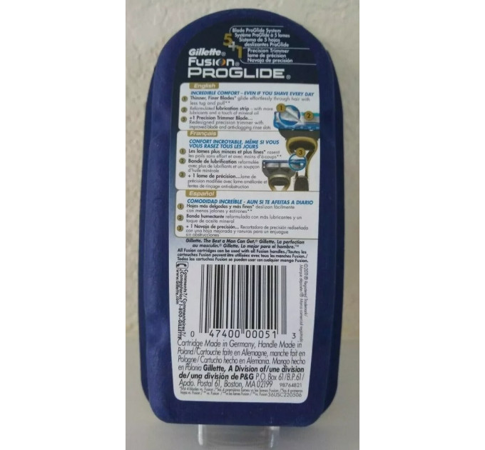 Бритва Gillette Fusion 5 Proglide Олімпійська серія (1 станок та 2 картриджі) Made in Germany