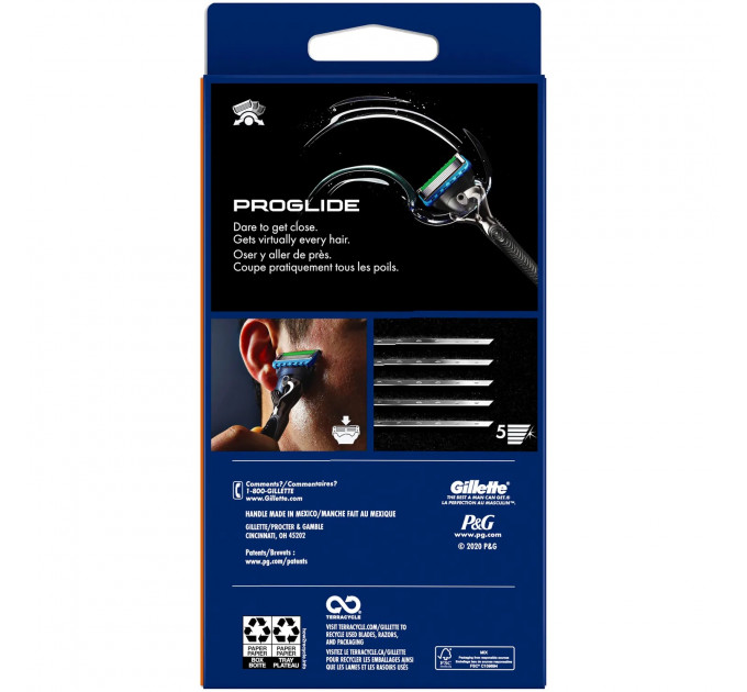 Бритва чоловіча Gillette Proglide (1 станок і 1 картридж)
