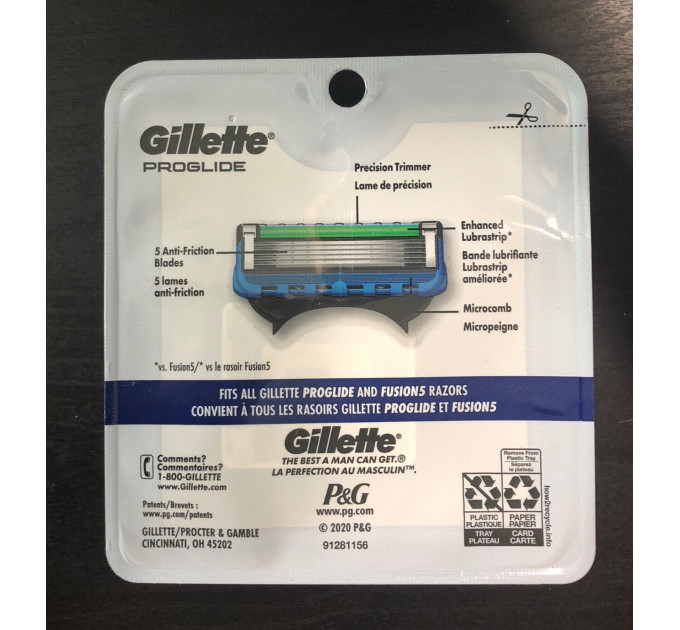 Змінні картриджі Gillette Fusion Proglide Power (8 шт) Made in America