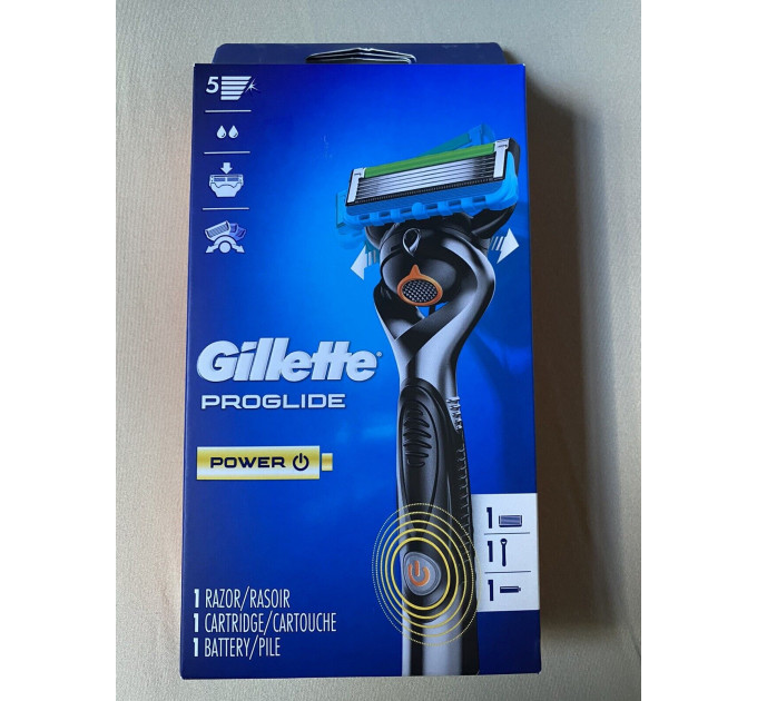 Бритва чоловіча Gillette Fusion5 ProGlide Power (1 станок 1 картридж 1 батарейка 1 підставка)