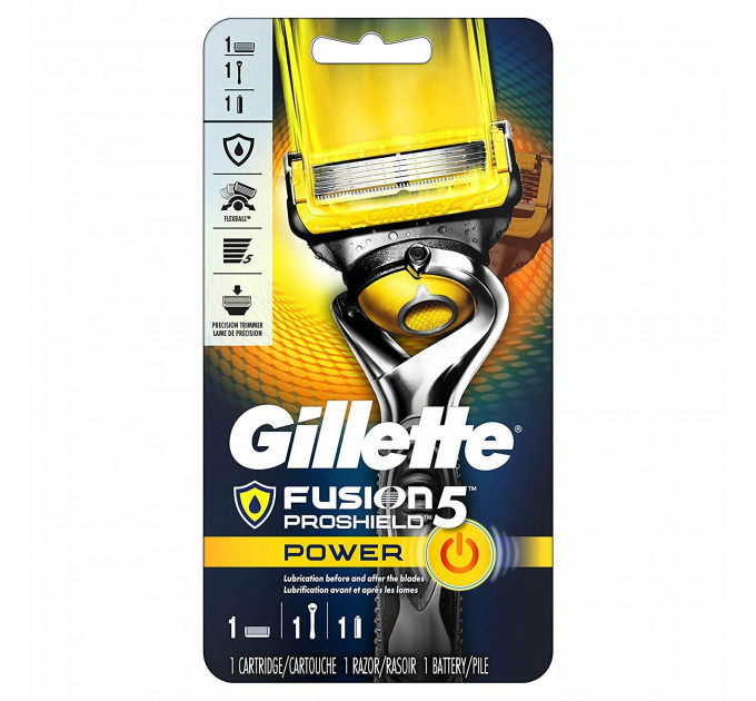 Бритва мужская Gillette Fusion 5 Proshield Power Men's Razor (1 станок 1 картридж 1 батарейка)