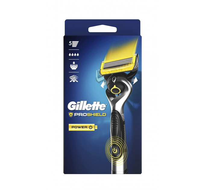 Бритва мужская Gillette ProShield Power (1 станок и 1 батарейка)