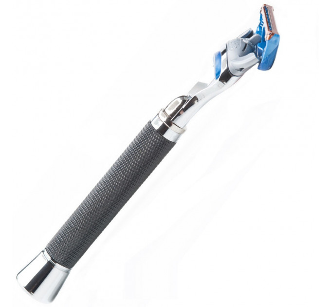 Набір для гоління Razor MD iGRIP Black в подарунковій коробці (бритвенний станок + помазок + підставка)