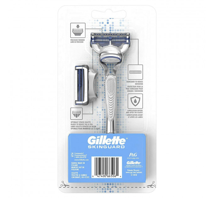 Чоловіча бритва Gillette SkinGuard (1 станок та 2 картриджі)
