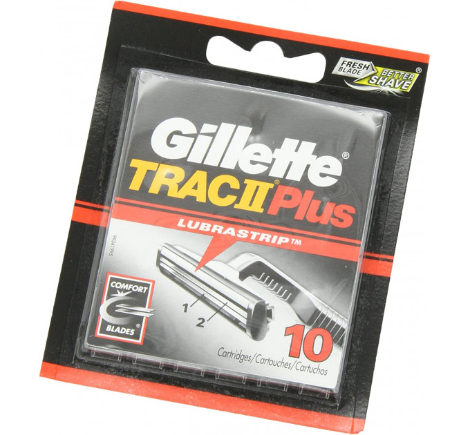 Змінні картриджі Gillette TRAC II Plus 10 шт