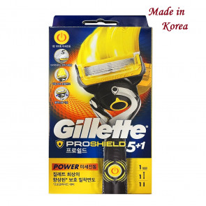 Бритва чоловіча Gillette Fusion Proshield Yellow Power (1 станок 1 картридж 1 батарейка)