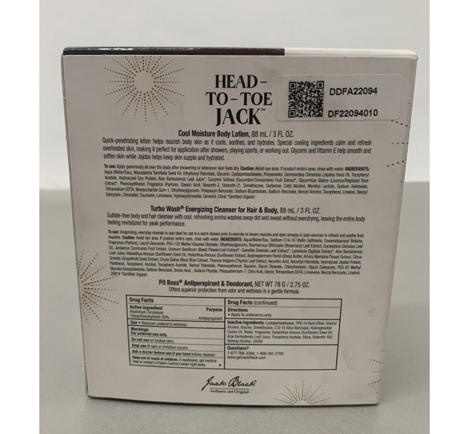 Подарунковий набір Jack Black Head-to-Toe Jack із 3 предметів