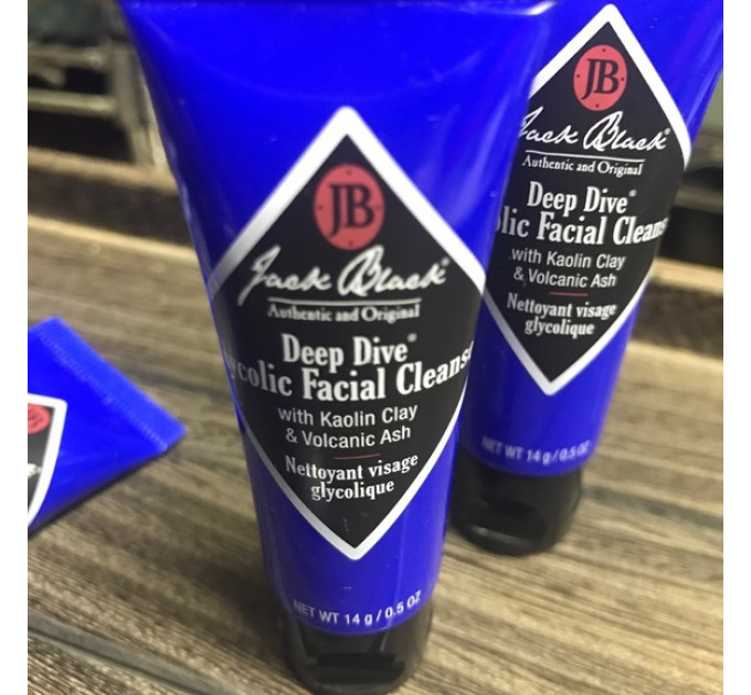 Гликолевое очищающее средство для лица Jack Black Deep Dive Glycolic Facial Cleanser 14 г (дорожный размер)