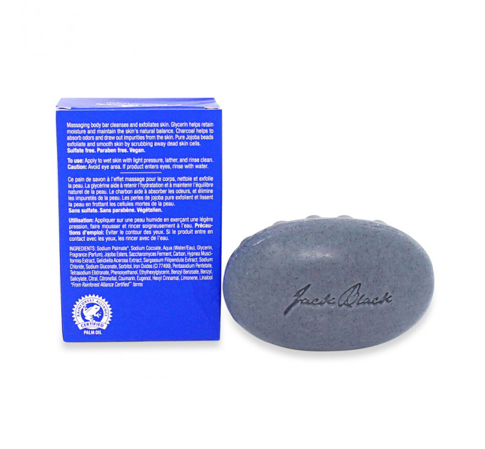 Мило-скраб для чоловіків Jack Black Charcoal Body Bar Massaging Soap (135 гр)
