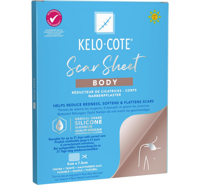 Силіконовий пластир від шрамів на тілі Kelo-Cote (5х7,5 см)