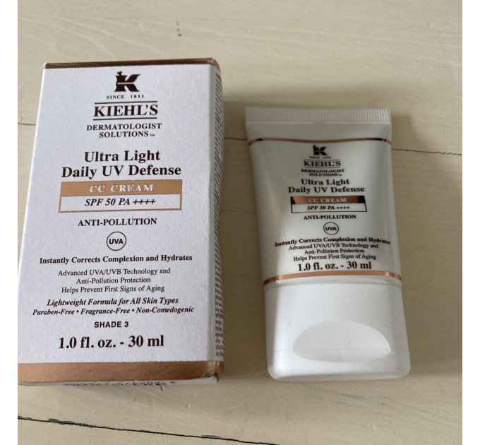 CC-крем Kiehl's Ultra Light Daily с SPF50 відтінок 3 (30 мл)