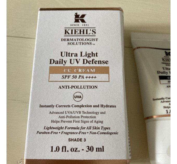 CC-крем Kiehl's Ultra Light Daily с SPF50 оттенок 3 (30 мл)