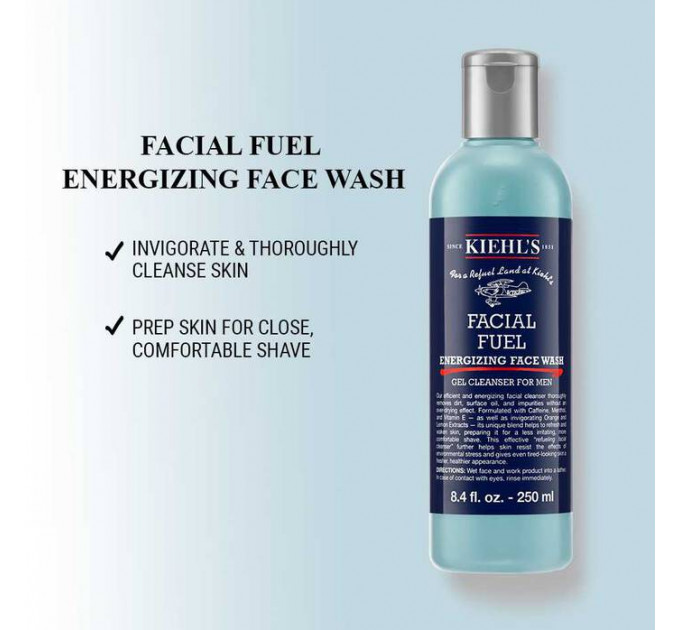 Гель для умывания мужской Kiehl's Facial Fuel Energizing Face Wash