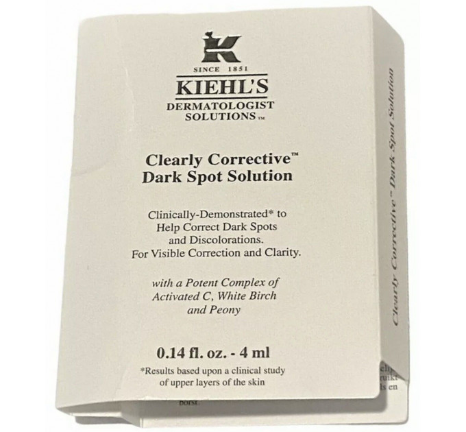 Сыворотка для ровного тона кожи Kiehl's Clearly Corrective Dark Spot Solution (4 мл)