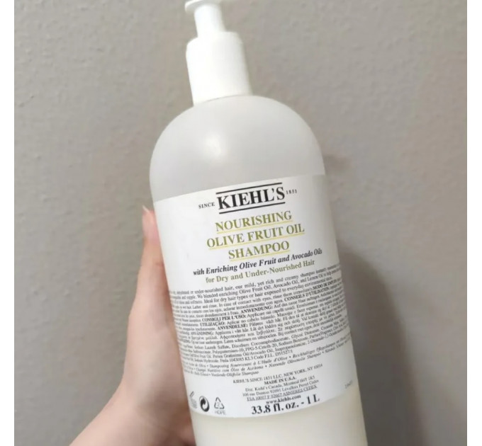 Набір живильний шампунь і кондиціонер для сухого волосся з олією оливи Kiehl's Olive Fruit Oil Nourishing (2х1000 мл)