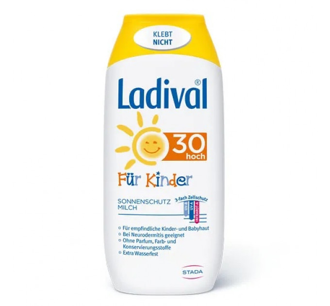 Детское солнцезащитное молочко Ladival SPF 30 (200 мл)