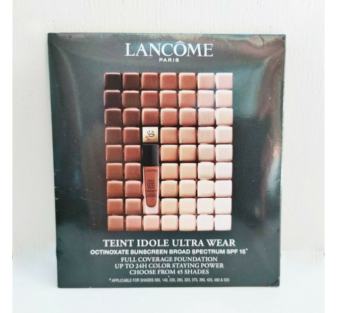 Тональна основа Lancome Teint Idole Ultra Wear набір пробників 12 штук по 0,047 мл