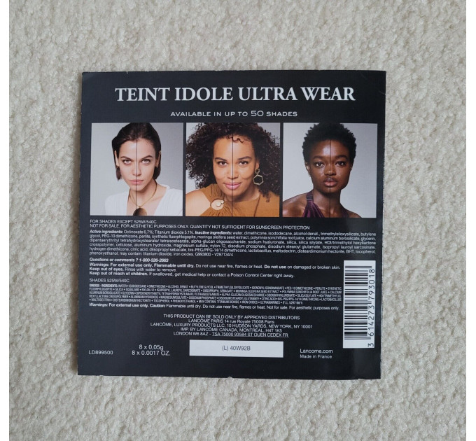 Тональна основа Lancome Teint Idole Ultra Wear набір пробників 8 штук по 0,05 мл