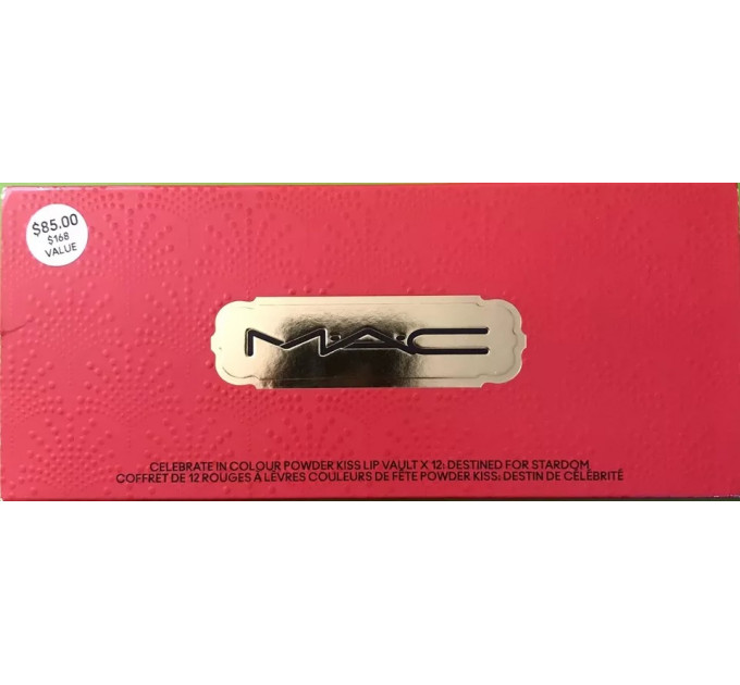 Набір матових губних помад MAC Powder Kiss Bubbles & Bows Holiday Collection Celebrate In Colour (12 шт по 1,5 гр)