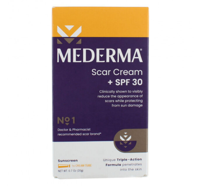 Гель от шрамов и рубцов Mederma Scar Cream Plus SPF 30 (20 гр)