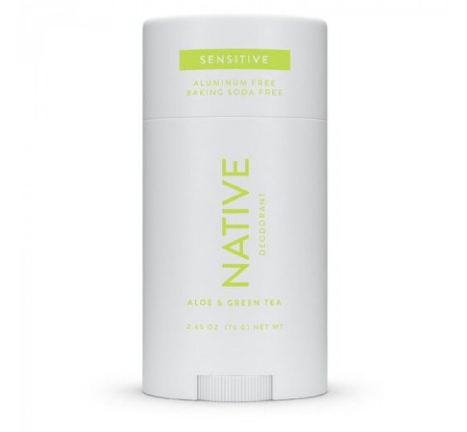 Органічний дезодорант для чутливої шкіри Native з ароматом алое і зеленого чаю унісекс 75 гр без алюмінію і без спирту