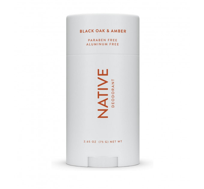 Дезодорант органічний Native Deodorant Black Oak & Amber з ароматом чорного дуба і бурштину унісекс 75 гр без алюмінію та без спирту