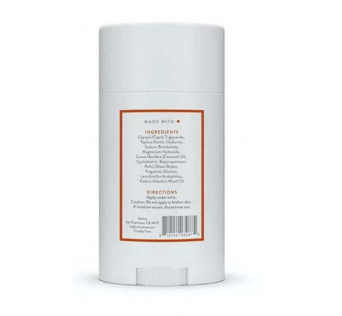 Дезодорант органічний Native Deodorant Black Oak & Amber з ароматом чорного дуба і бурштину унісекс 75 гр без алюмінію та без спирту