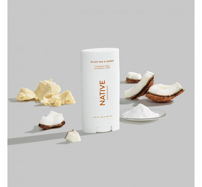 Дезодорант органічний Native Deodorant Black Oak & Amber з ароматом чорного дуба і бурштину унісекс 75 гр без алюмінію та без спирту