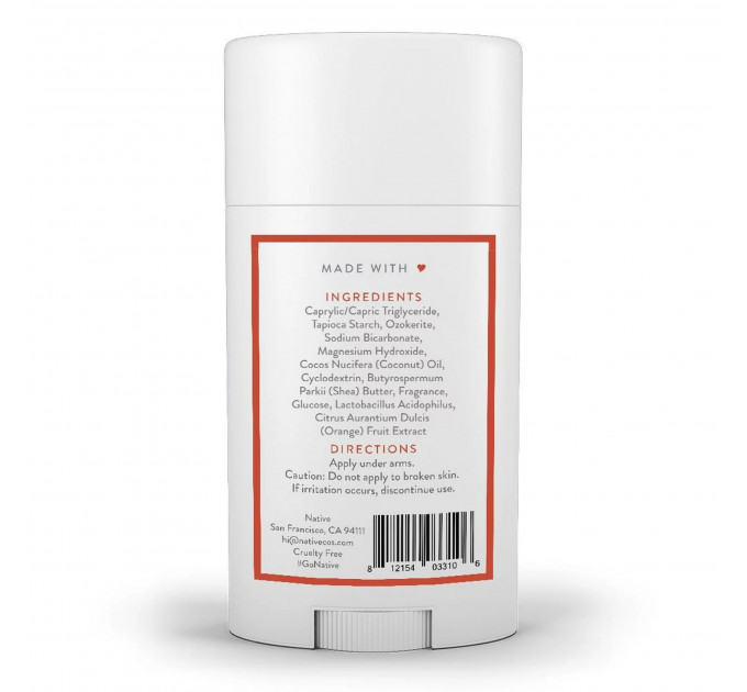 Органічний дезодорант Native Deodorant з ароматом червоного апельсина та гвоздики унісекс 75 гр без алюмінію та без спирту