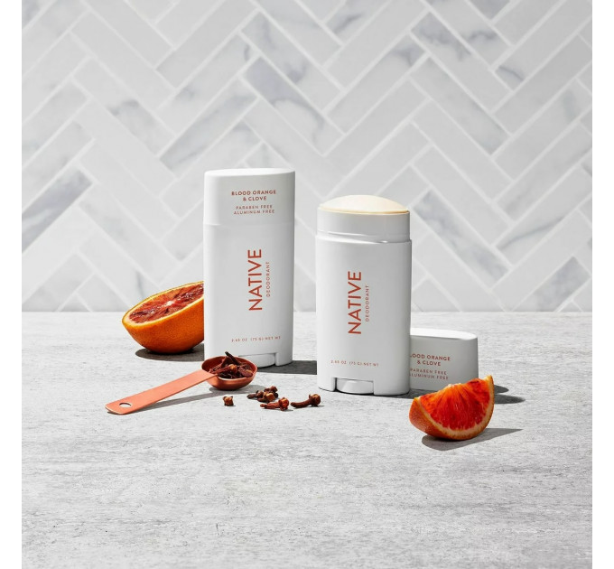 Органічний дезодорант Native Deodorant з ароматом червоного апельсина та гвоздики унісекс 75 гр без алюмінію та без спирту