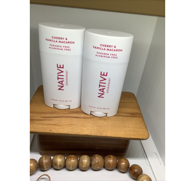Органічний дезодорант Native Deodorant з ароматом вишні та ванільного макаруна Macaron унісекс 75 гр без алюмінію та без спирту