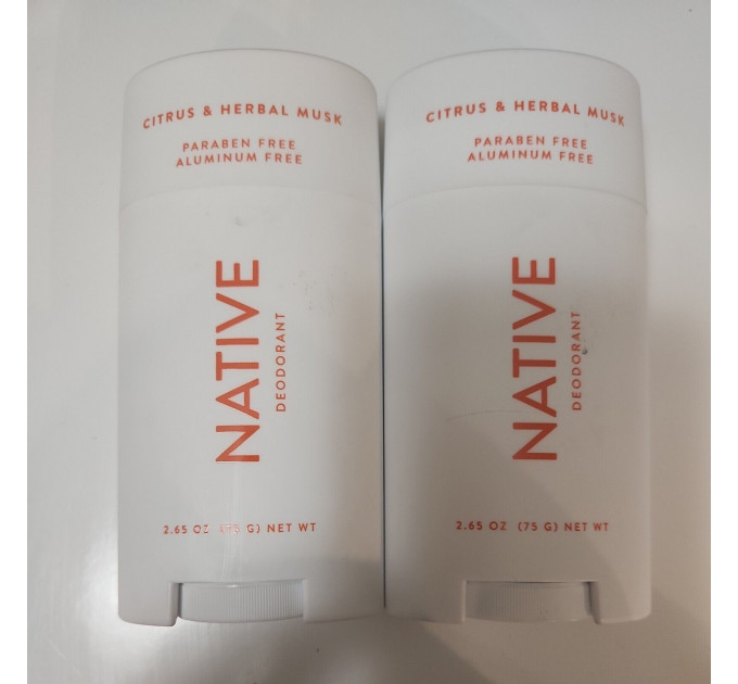 Дезодорант органічний Native Deodorant Citrus & Herbal Musk з ароматом цитрусових і ромашки унісекс 75 гр без алюмінію та без спирту
