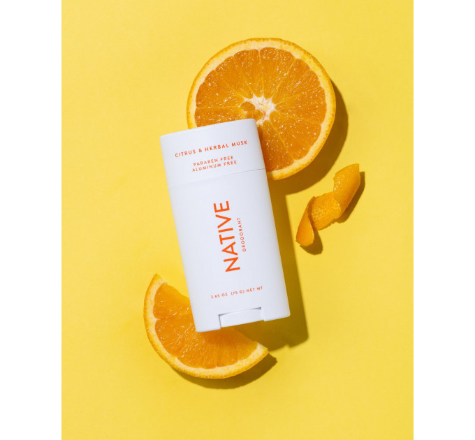 Дезодорант органічний Native Deodorant Citrus & Herbal Musk з ароматом цитрусових і ромашки унісекс 75 гр без алюмінію та без спирту