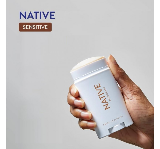 Органічний дезодорант для чутливої шкіри Native з ароматом кокоса і ванілі унісекс 75 гр без алюмінію і без спирту