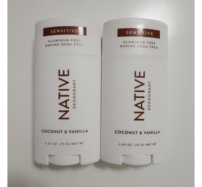 Органічний дезодорант для чутливої шкіри Native з ароматом кокоса і ванілі унісекс 75 гр без алюмінію і без спирту