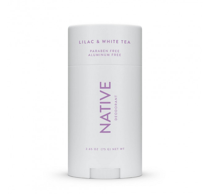 Дезодорант твёрдый Native Deodorant Lilac & White Tea унисекс (75 гр) без алюминия и без спирта