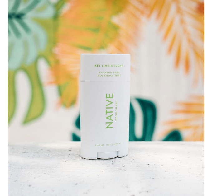 Органічний дезодорант Native Deodorant Key lime & Sugar з ароматом лайма ванілі та кокоса унісекс 75 гр без алюмінію та без спирту