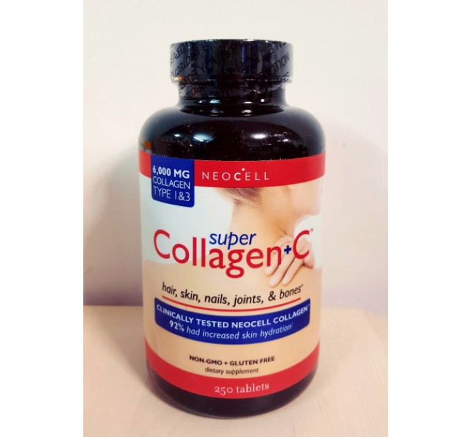 Колаген Neocell Super Collagen Plus C з вітаміном С Type 1 And 3 (6000 мг) 250 таблеток