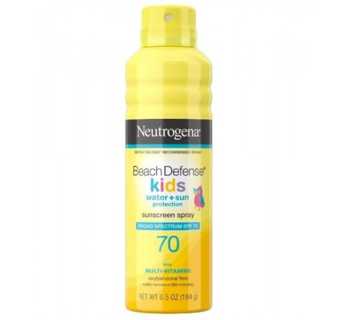 Дитячий сонцезахисний спрей Neutrogena Beach Defense Kids SPF 70 (184 гр)