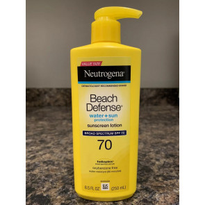 Водостійкий сонцезахисний лосьйон Neutrogena Beach Defense з SPF 70 (250 мл)
