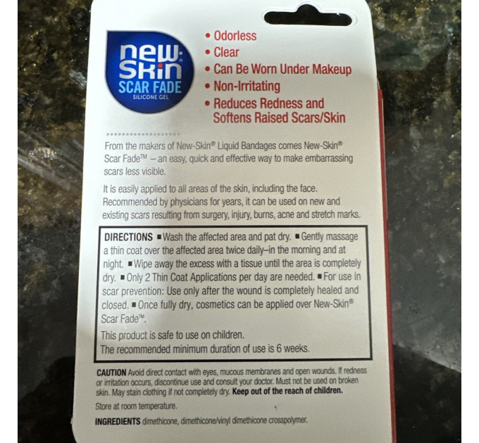 Силиконовый гель от шрамов и рубцов New Skin Scar Fade (15 гр) Made in USA