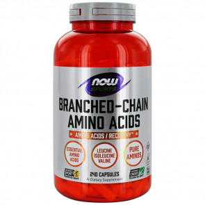 Комплекс амінокислот Now Foods із розгалуженими ланцюгами Now Sports Branched Chain Amino Acids (ВСАА) 240 капсул