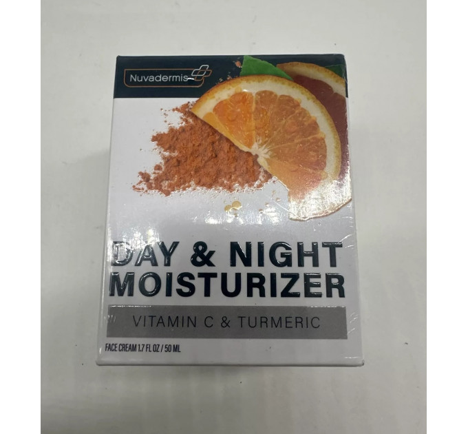 Зволожуючий крем для обличчя Nuvadermis з вітаміном С і куркумою (50 мл)