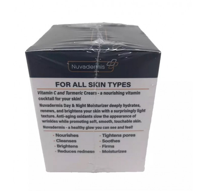 Зволожуючий крем для обличчя Nuvadermis з вітаміном С і куркумою (50 мл)