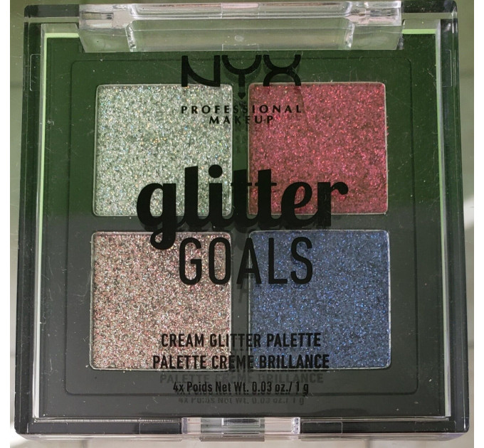 Палетка кремовых глиттеров для макияжа NYX Professional Makeup Glitter Goals Cream Palette Love On Top (GGCQP03) 4 г