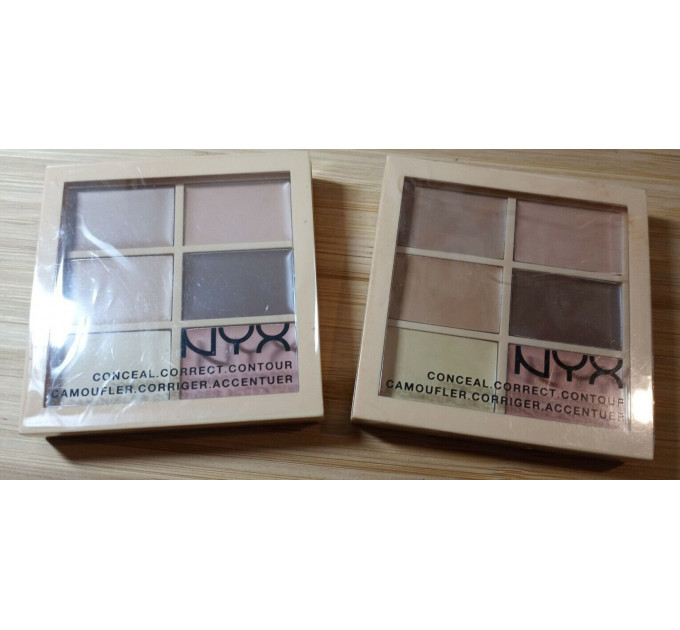 Палітра для контурінга та корекції NYX Cosmetics Conceal Correct Contour Palette (6 відтінків)