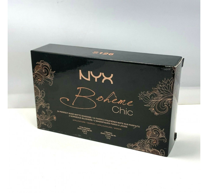 Набір косметики NYX Cosmetics Bohemian Chic Nude Matte Collection (24 відтінки тіней та 2 відтінки рум'ян)