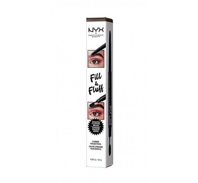 Карандаш-помада для бровей NYX Professional Makeup Fill & Fluff Ash Brown Пепельно-коричневый (0,2 гр)